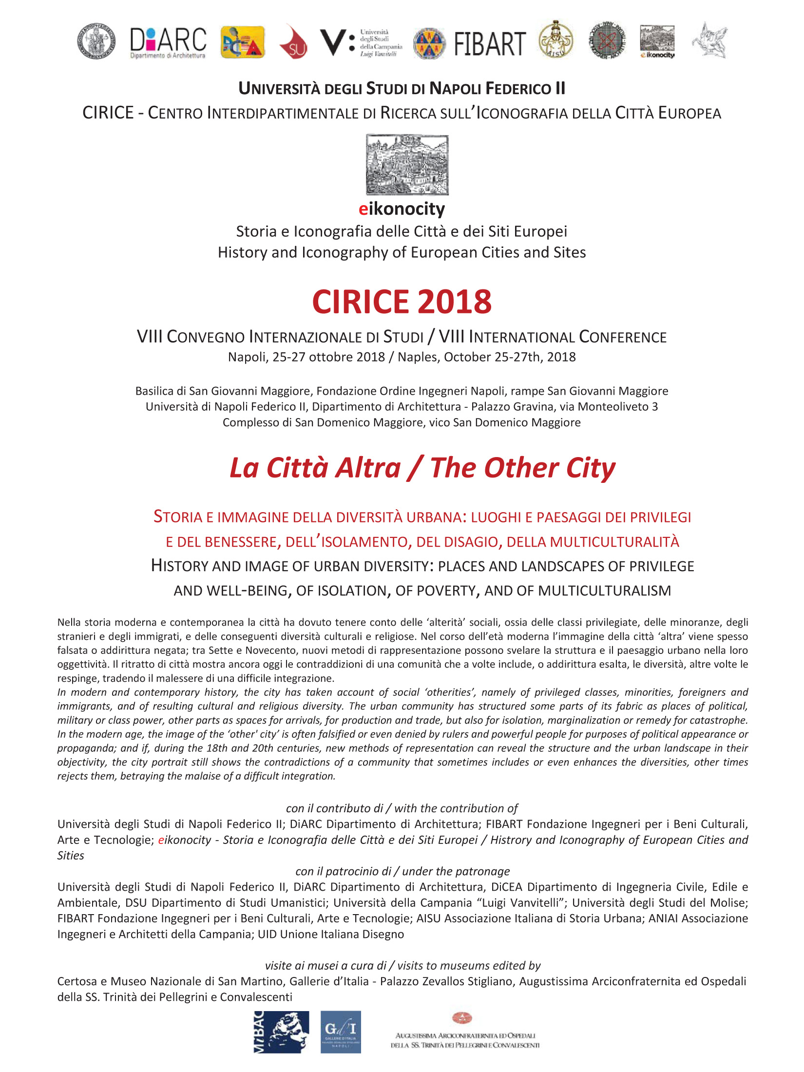 8th International Conference CIRICE: The Other City. History and image of urban diversity